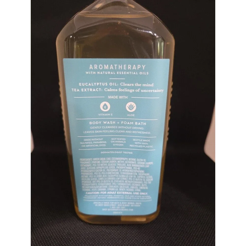 NEW Bath & Body Works Aromatherapy Stress Relief Body Wash Eucalyptus + Tea HB9